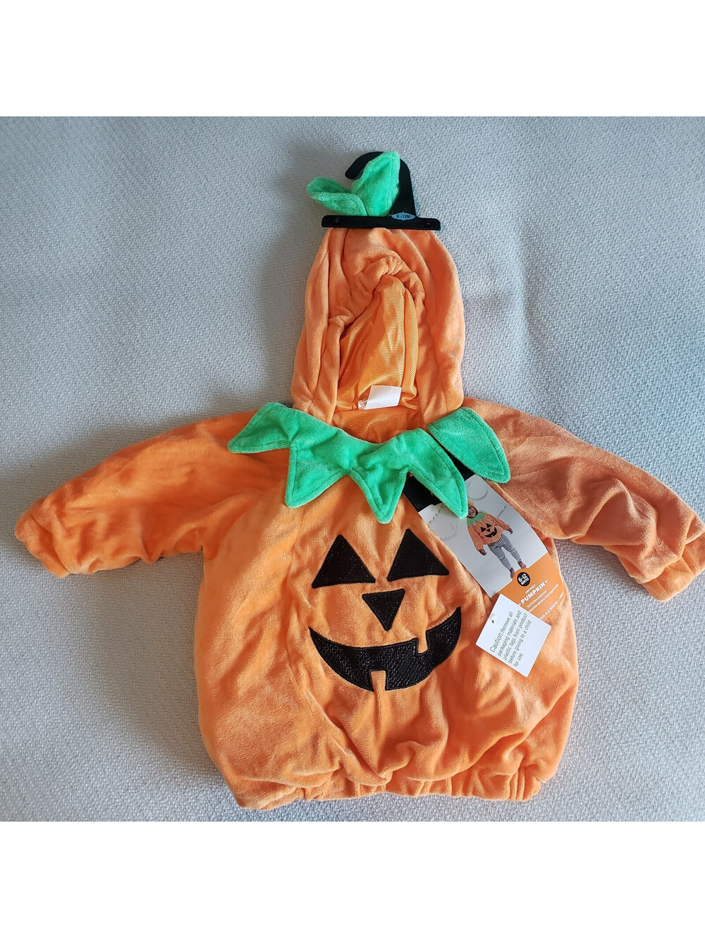 Hyde & Eek Infant Pumpkin Halloween Costume Pullover with Hood Size 6-12 Months